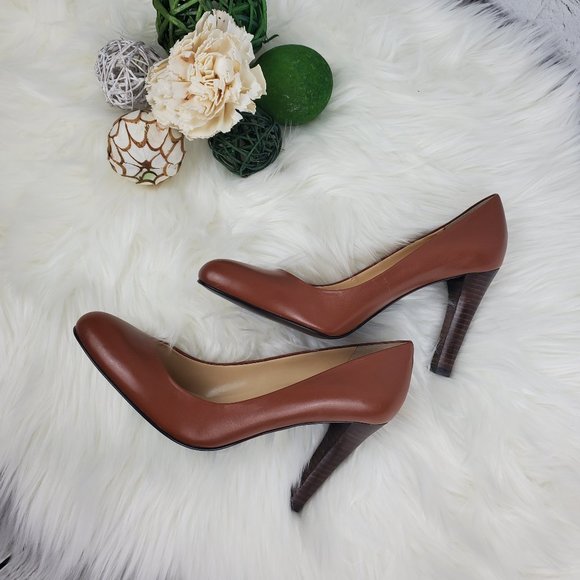 Ralph Lauren Shoes - LAUREN Ralph Lauren Cognac Leather Heels